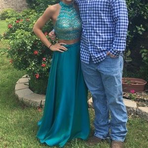 Turquoise prom dress